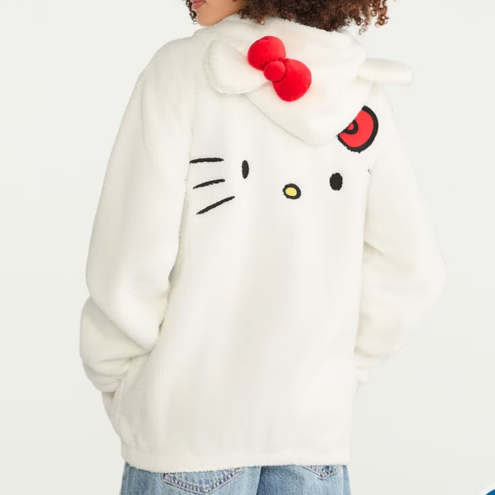 NWT Hello Kitty Aeropostale aero sherpa fleece full zip hoodie